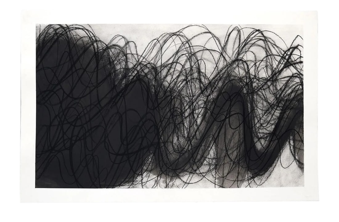 Margaret Neill "Manifest 2", Drawing: Charcoal and water on paper Edition: Unique, Unframed. Margaret Neill works for a time on a group of pieces in a series, using classic almost primal materials such as graphite, charcoal, paint on