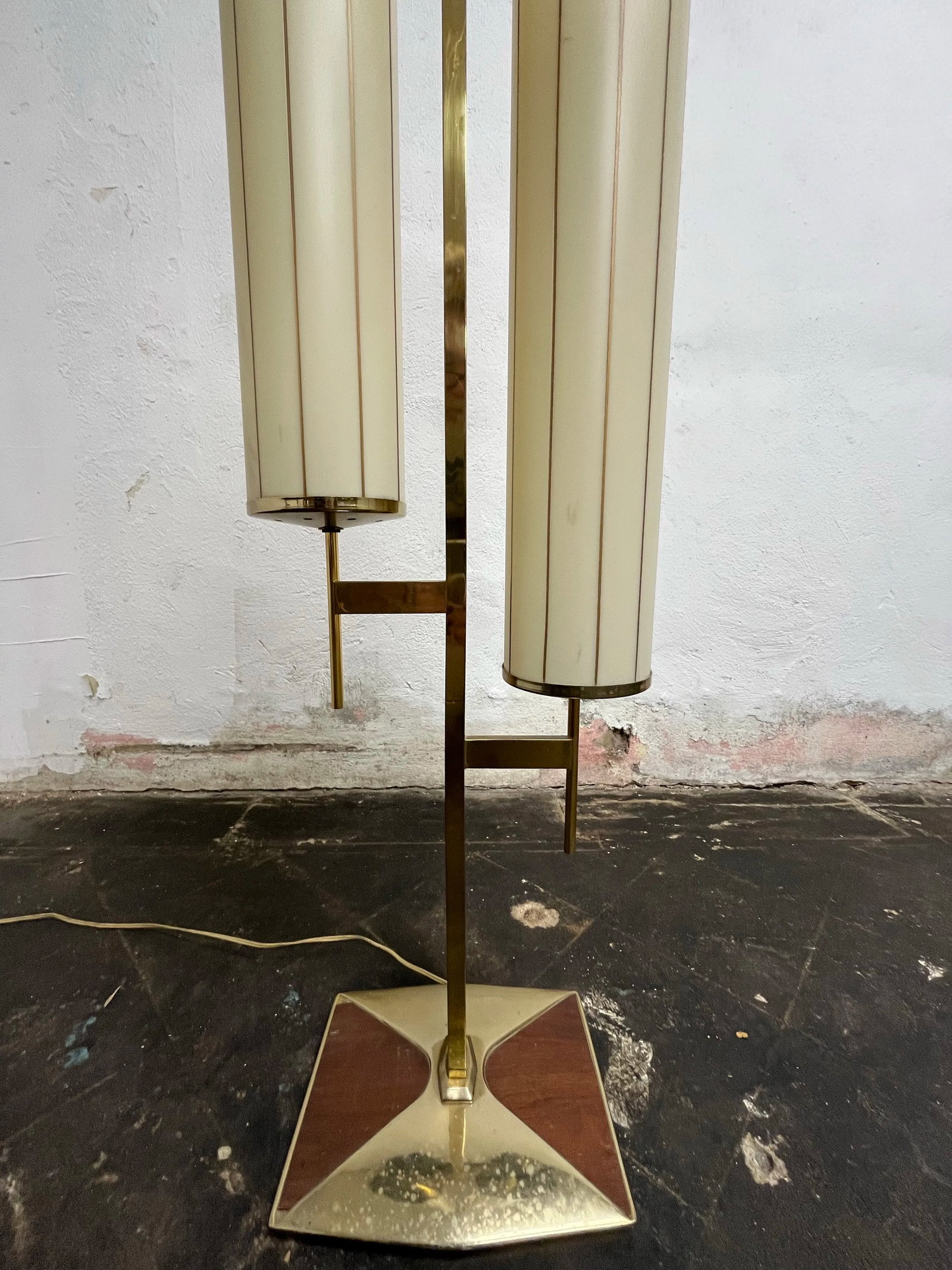 Mid Century Brass Floor Lamp Parzinger Laurel Thurston - 6