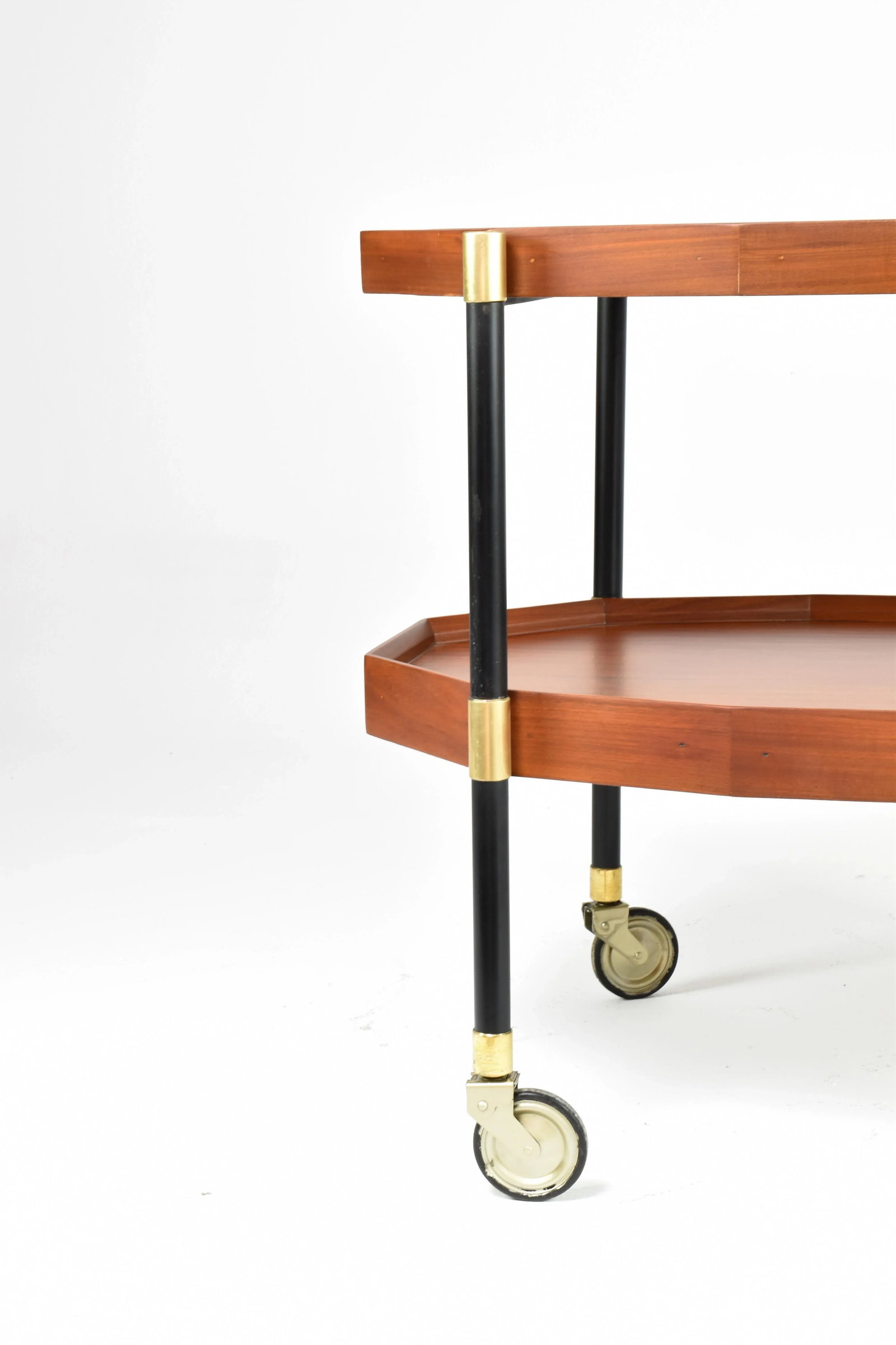 Italian Wood & Metal Trolley by Bergonzi, 1950s - 11