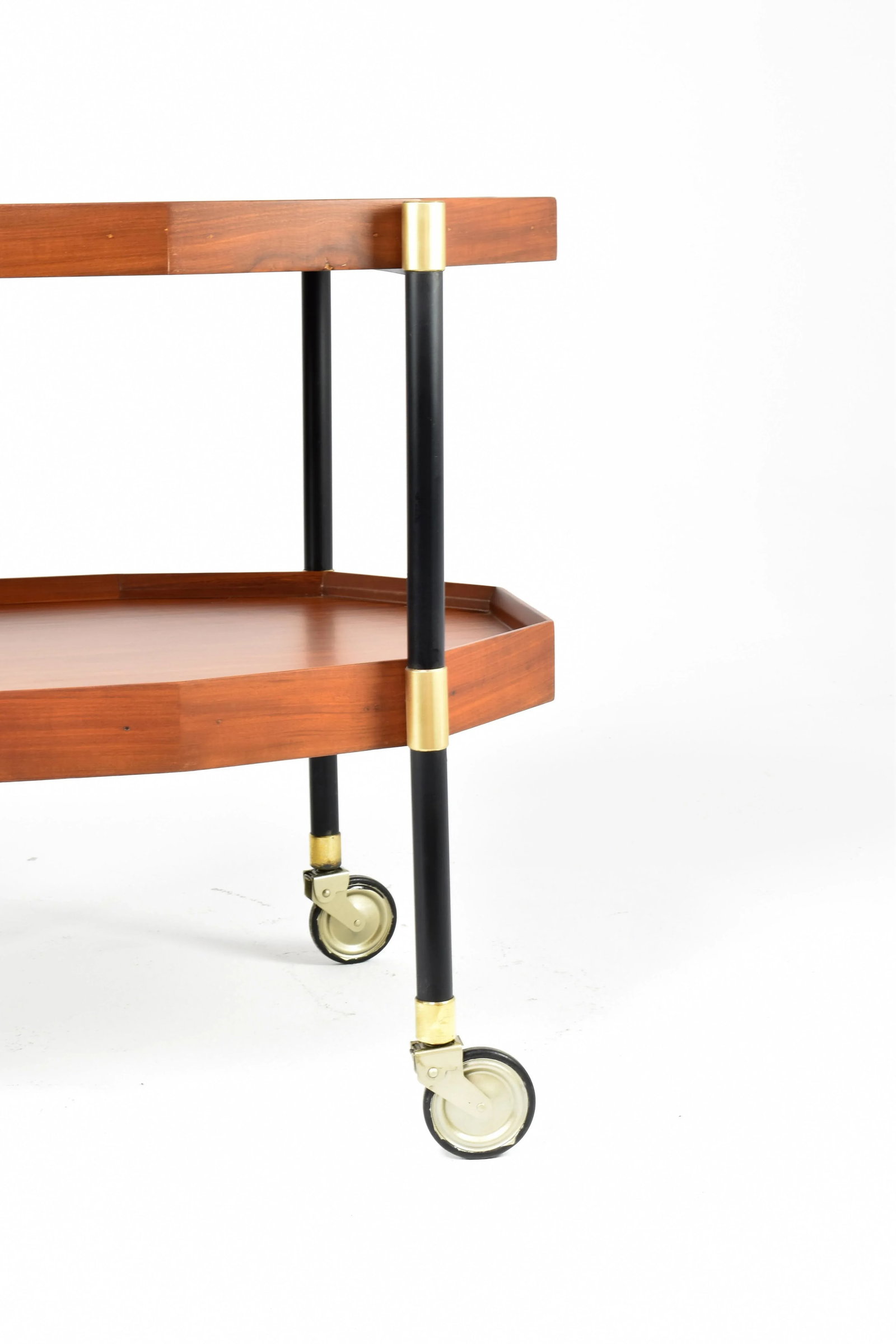 Italian Wood & Metal Trolley by Bergonzi, 1950s - 12