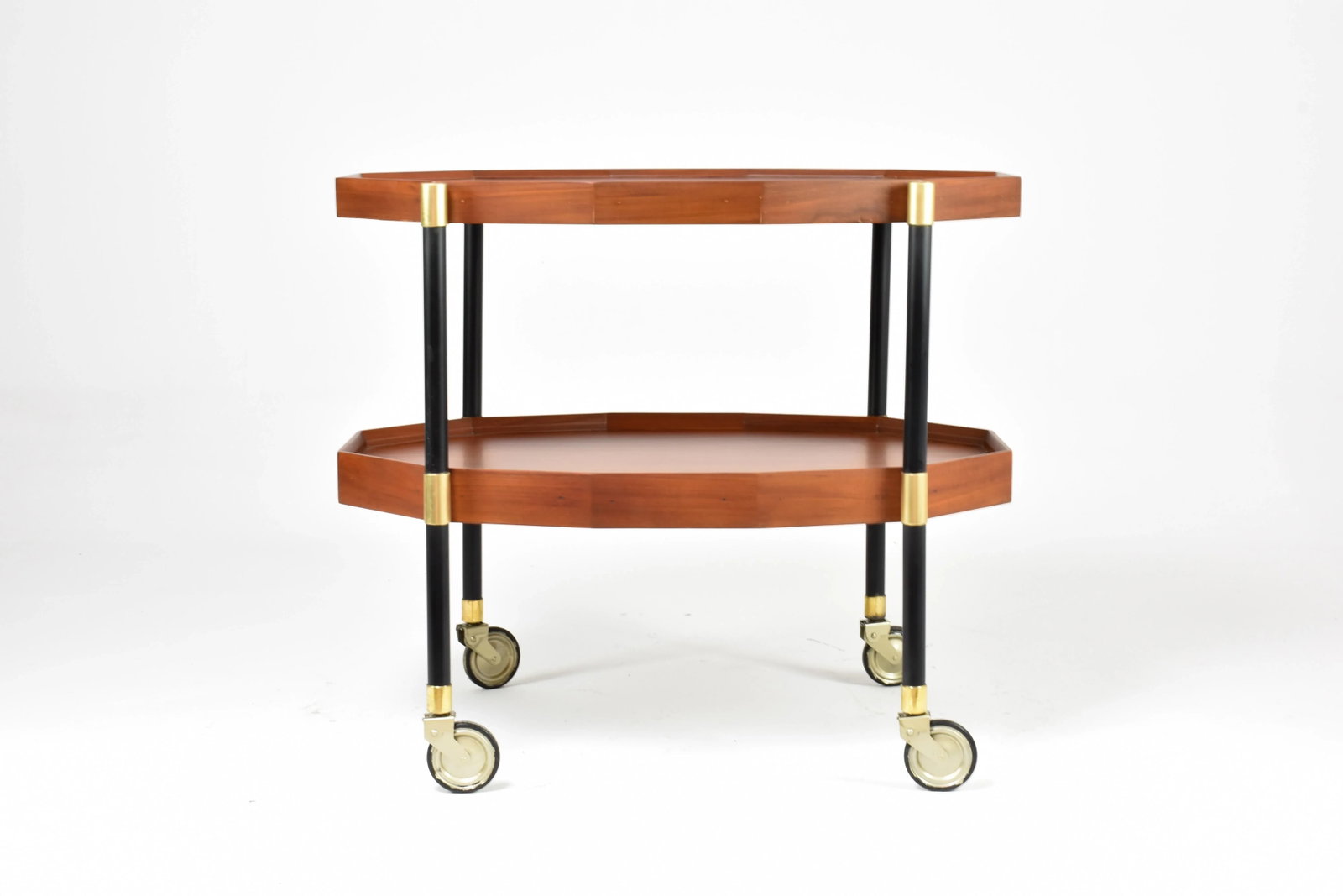 Italian Wood & Metal Trolley by Bergonzi, 1950s - 6