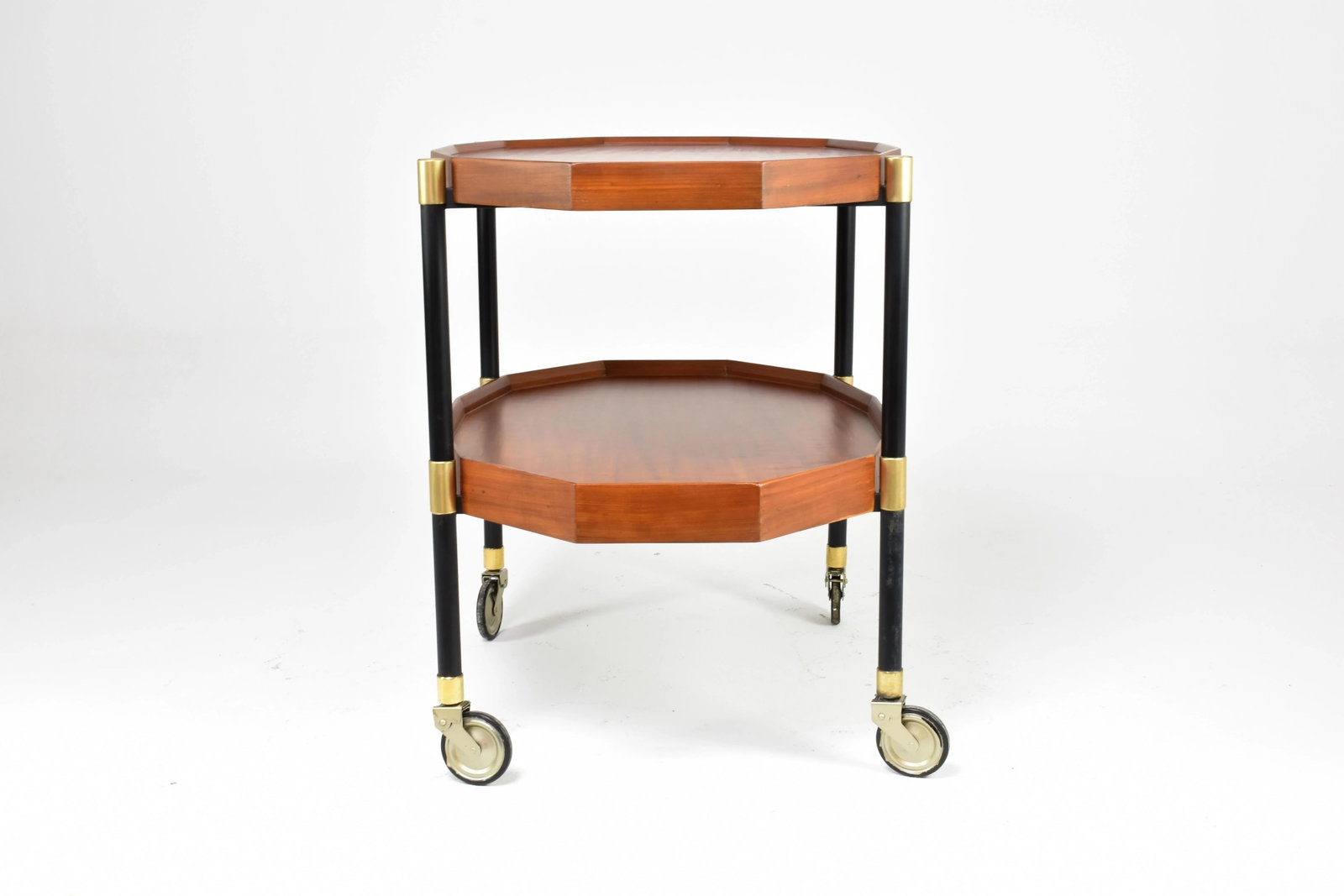Italian Wood & Metal Trolley by Bergonzi, 1950s - 7