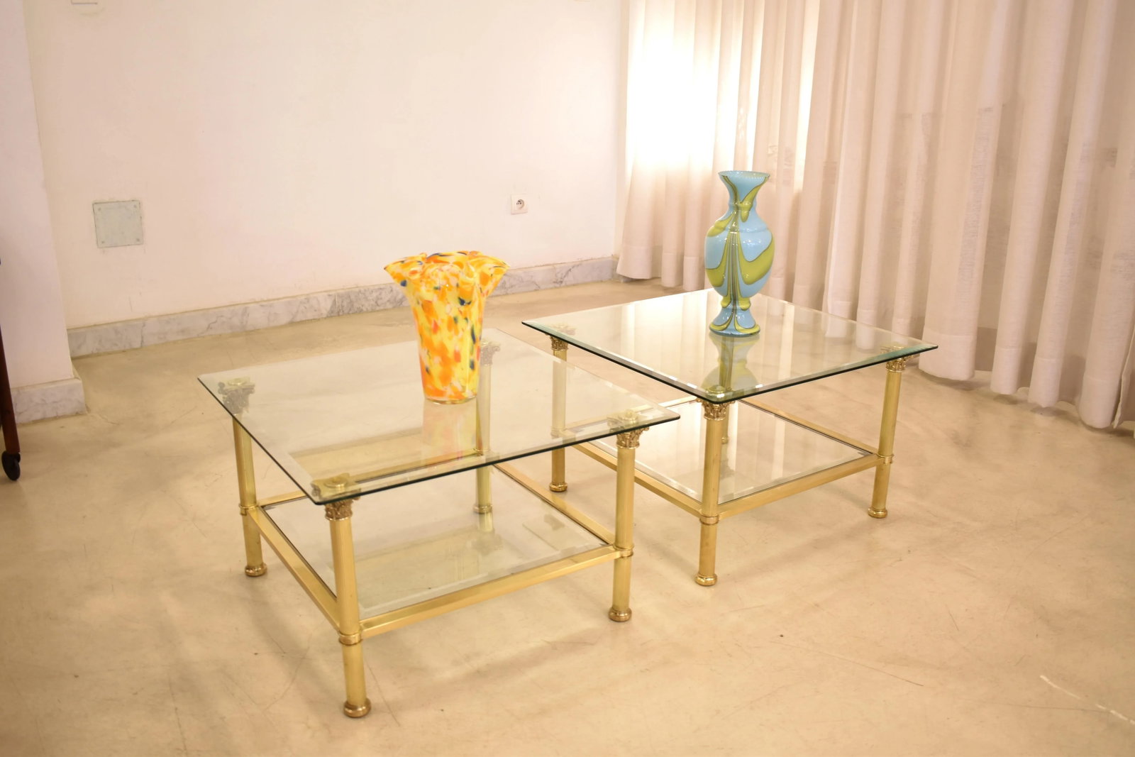 1980s Pair of French Hollywood Regency Coffee Tables Attributed to Maison Jansen - 2