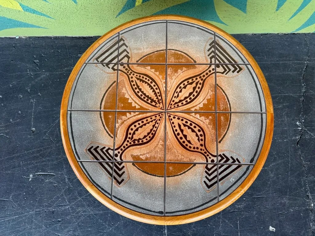 Danish Teak Hm Sofaborde Tile Coffee Table - 2