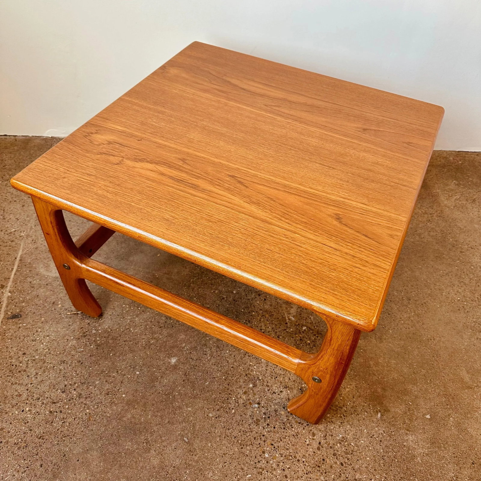 Danish Modern Teak Square Coffee Table - 2