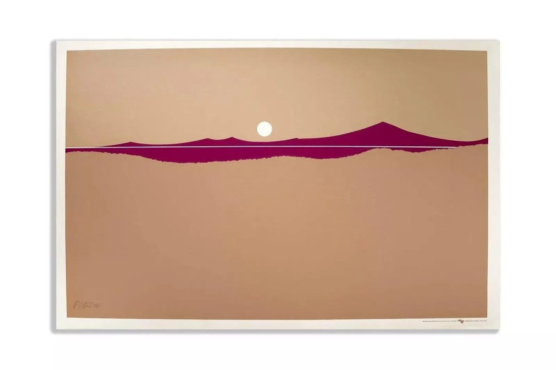 Richard Kozlow Thin Landscape Signed Modernist Serigraph Ap Unframed 1980s - 2
