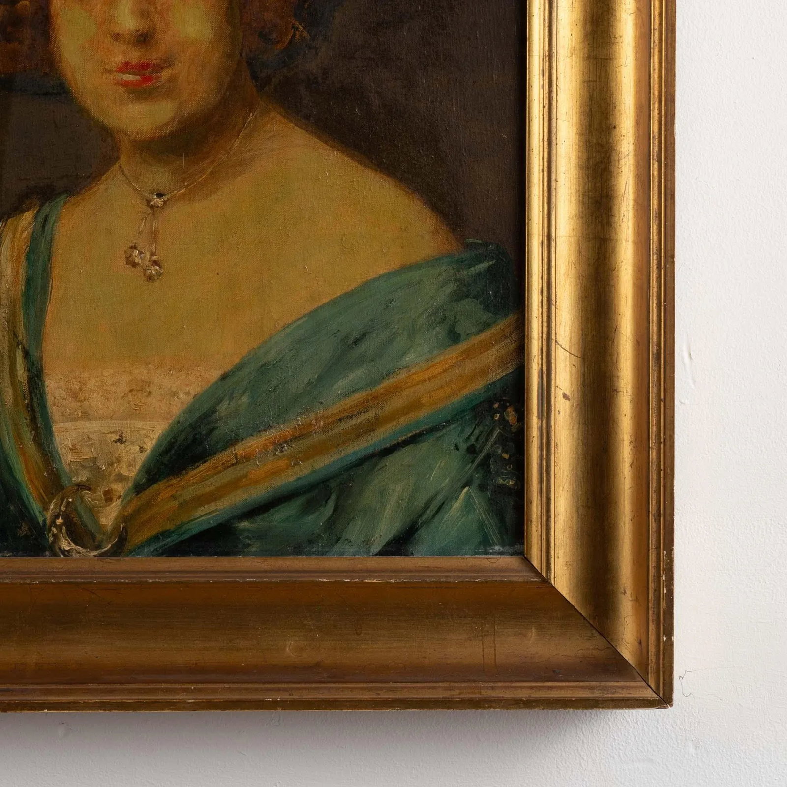 19th Century Original Oil on Canvas Portrait of Woman, "Edith" Signed A. Weie - 10
