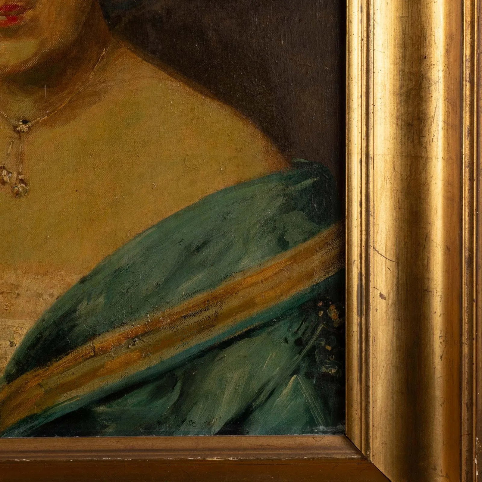19th Century Original Oil on Canvas Portrait of Woman, "Edith" Signed A. Weie - 11