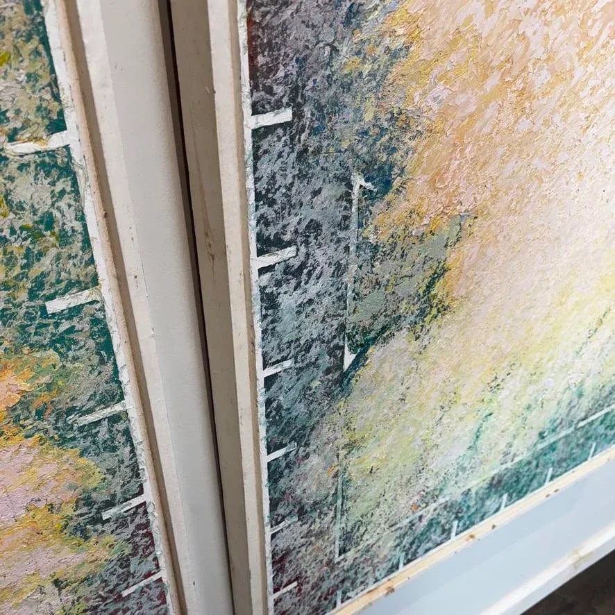 Gerald Samuels Oil on Board Diptych 1997 - 4
