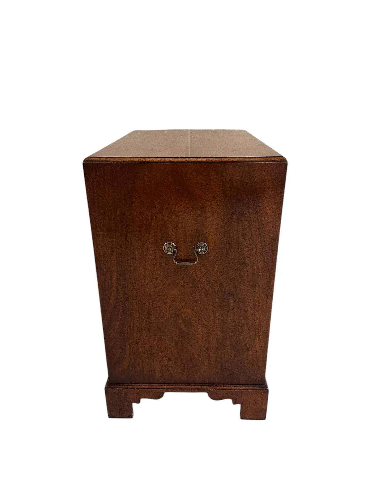 Antique George III Flame Mahogany Bachelors Chest With Brass Hardware - 3