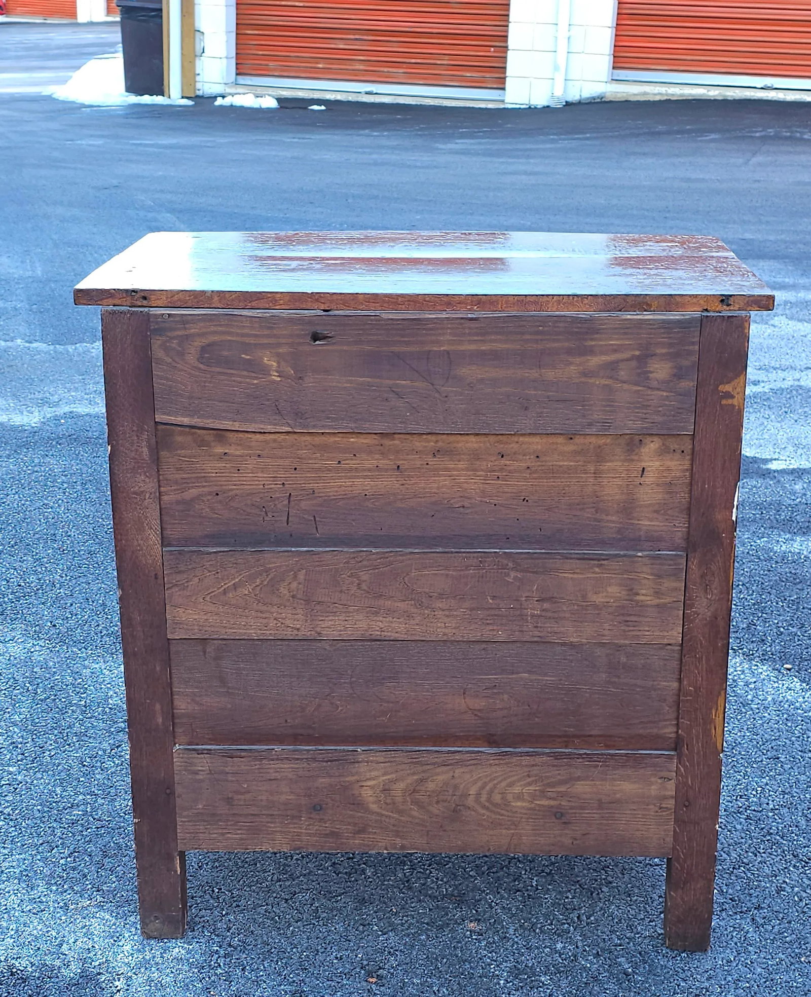 Early 20th Century Single Drawer Oak Storage Side Cabinet - 8