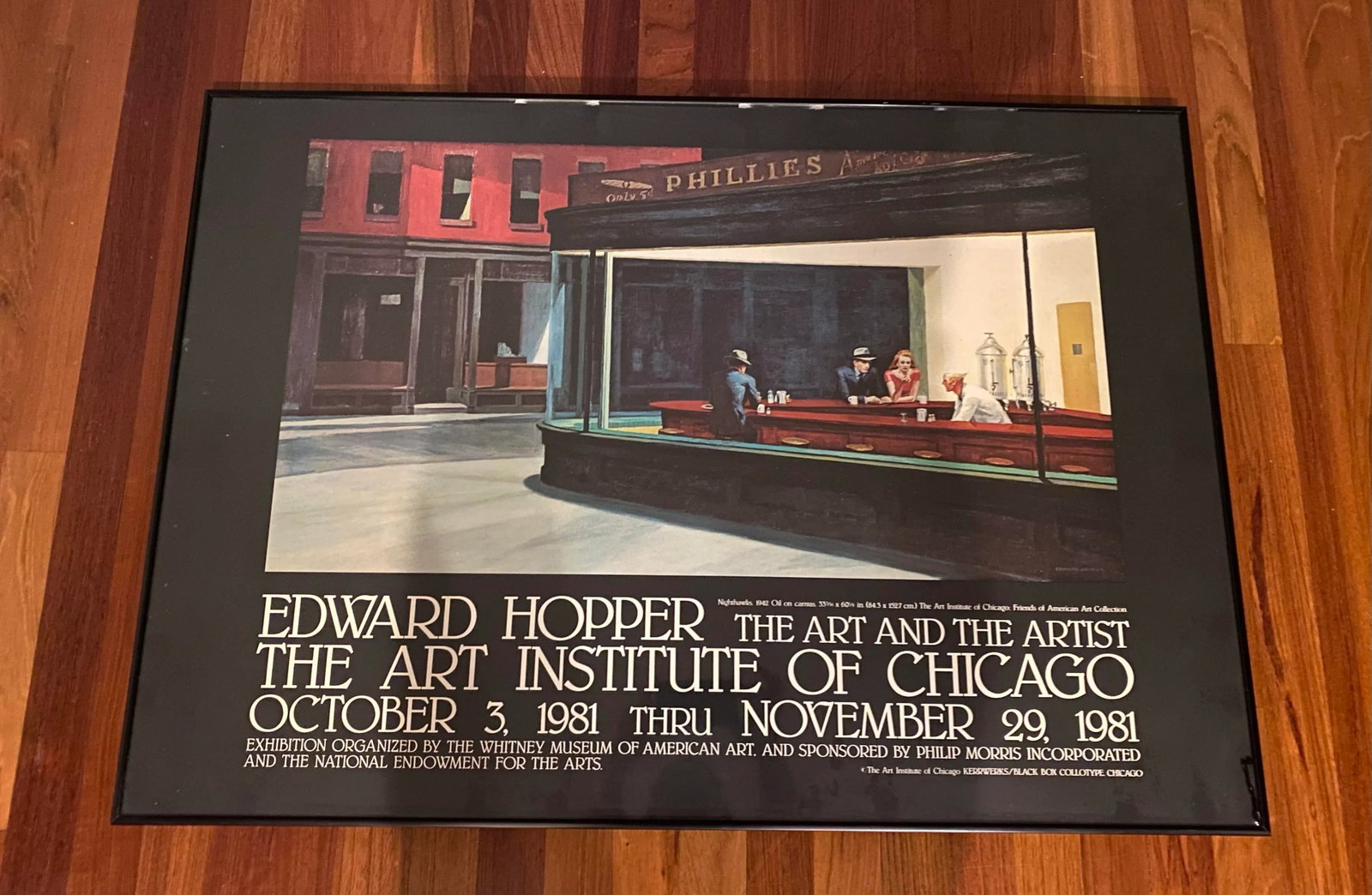 Nighthawks by Dennis Hopper, the Art and the Artist Framed Gallery Poster, 1981 - 2