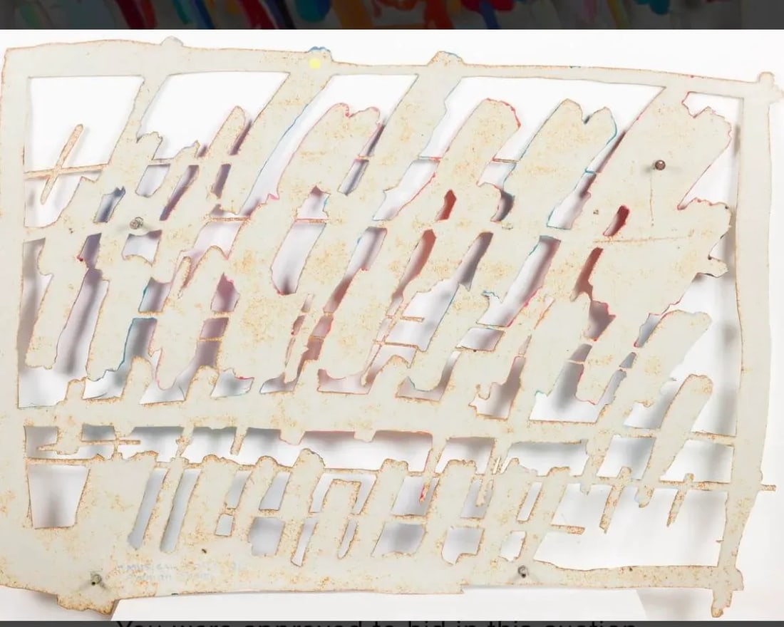 Calman Shemi Listed Artist Postmodern Abstract Metal Wall Sculpture, â€œMusical - 7