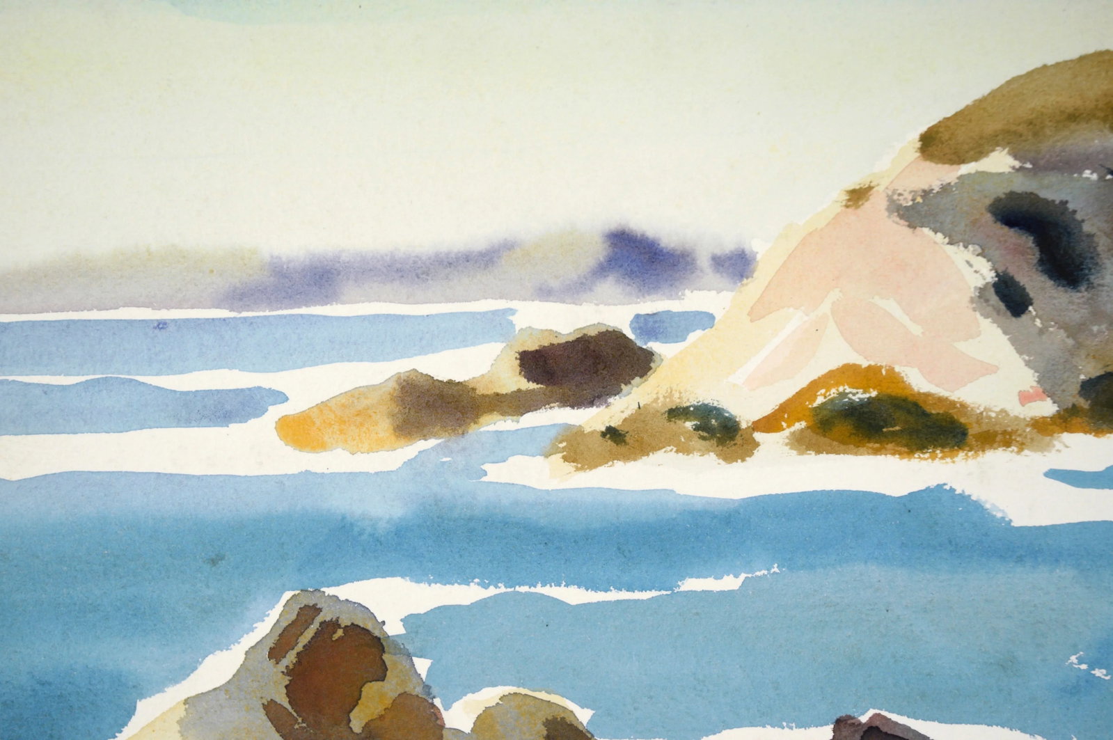 Big Sur Coast Landscape in Watercolor on Paper by Paul Dougherty - 5