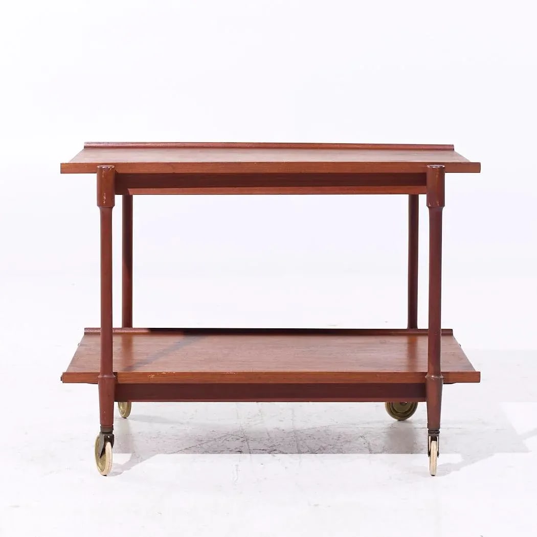 Poul Hundevad for Domus Mid Century Danish Teak Expanding Serving Bar Cart - 6