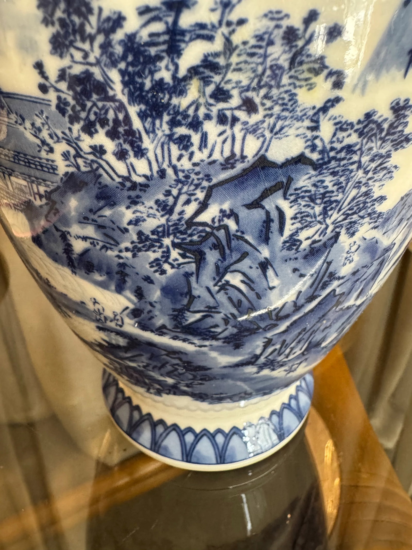 Chinoiserie Landscape Vase - 6