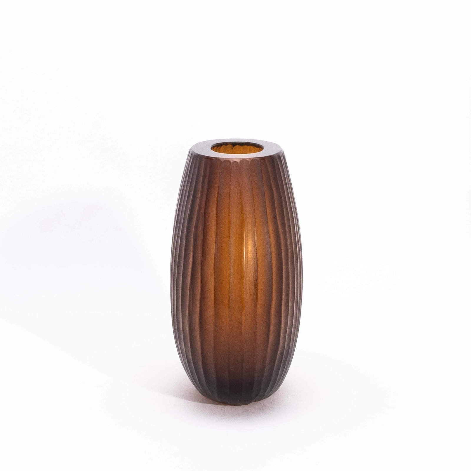 Hand-Blown Murano Supreme Vase in Tobacco Lage - 3