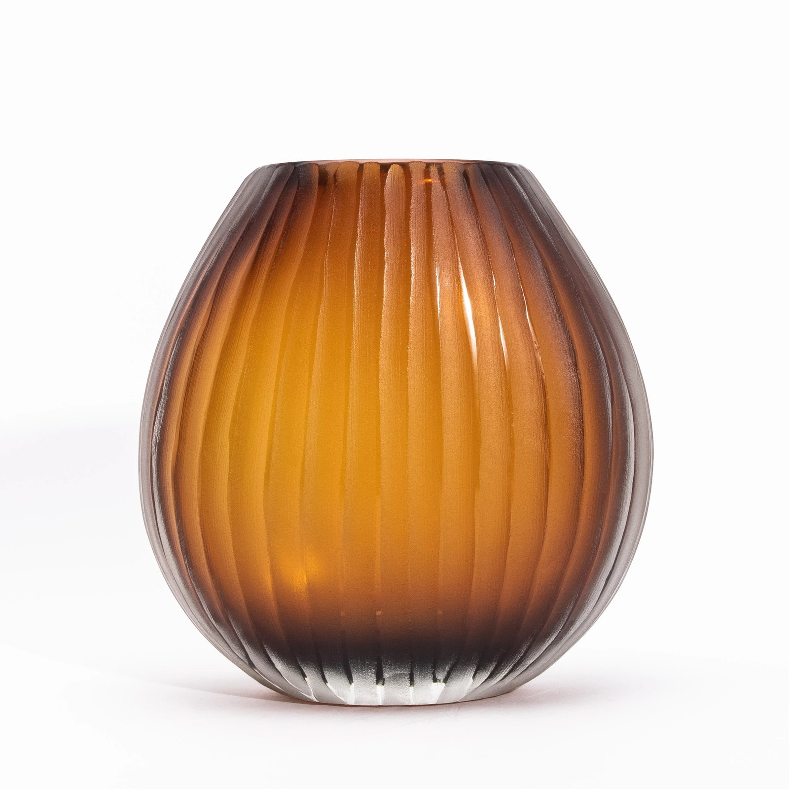 Hand-Blown Murano Supreme Vase in Tobacco Lage - 5