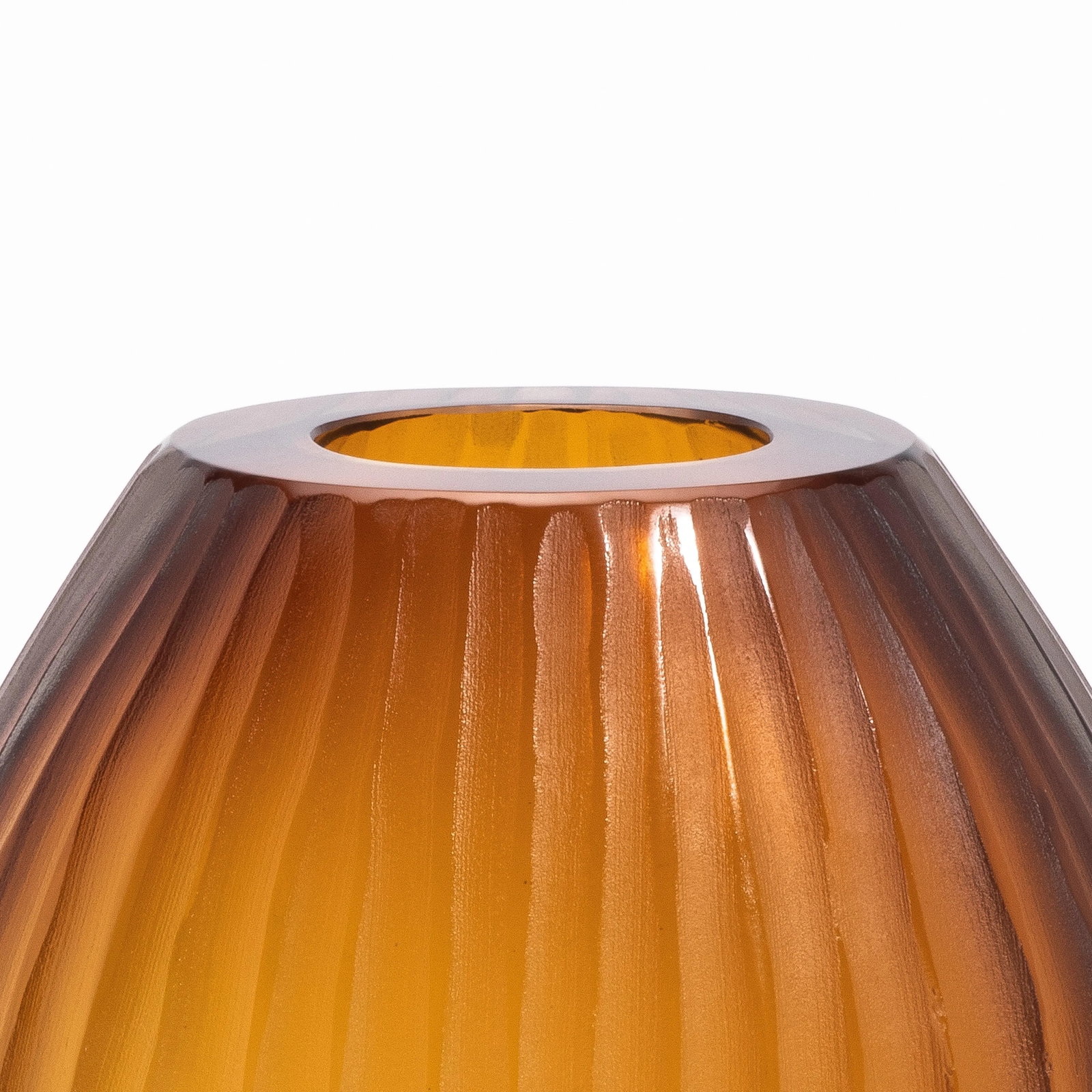 Hand-Blown Murano Supreme Vase in Tobacco Lage - 7