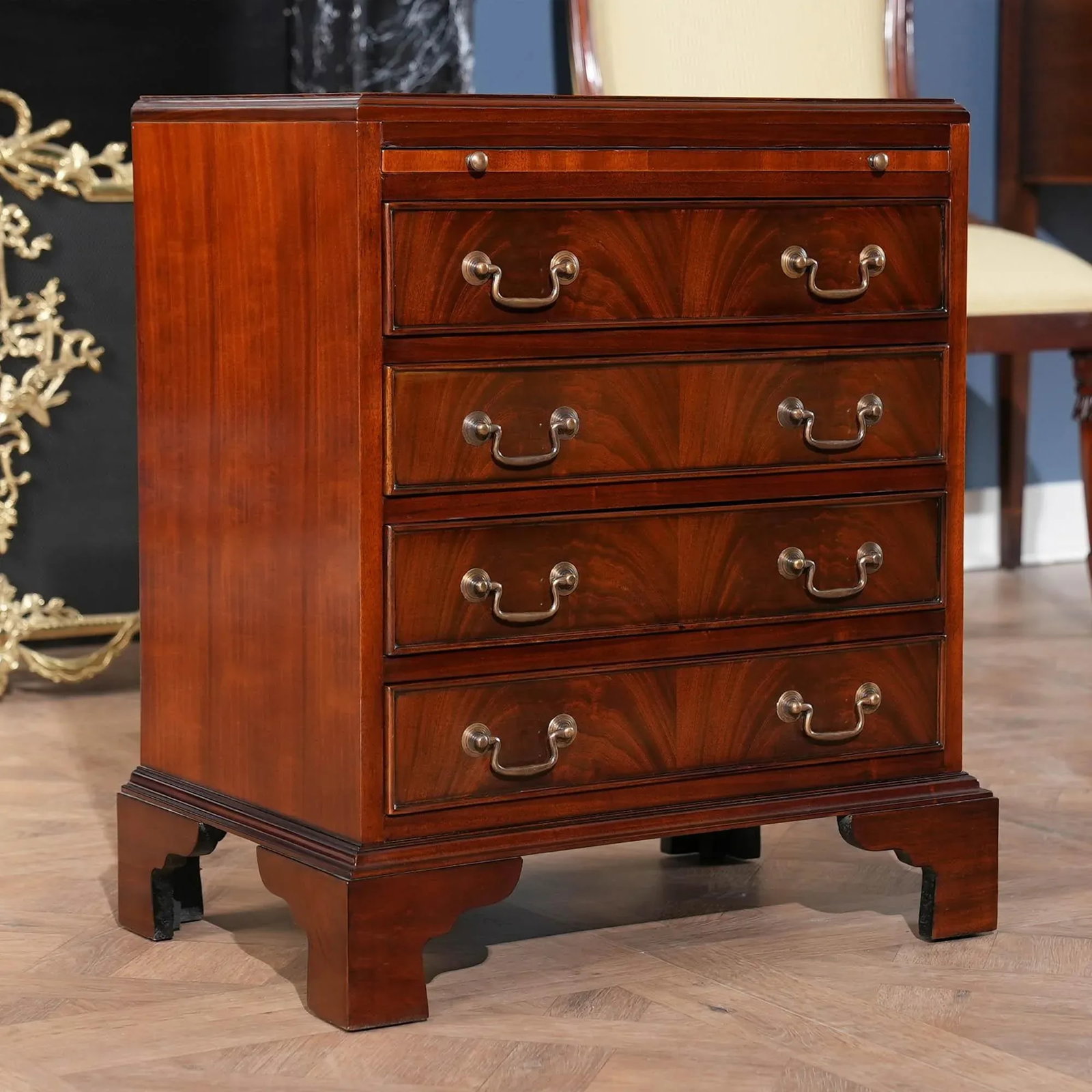 Niagara Furniture Campaign Small Mahogany Chest - 6