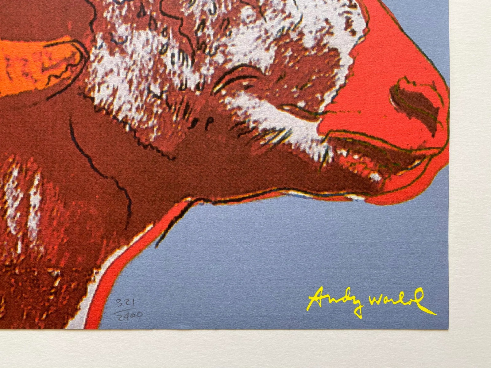 Andy Warhol Vintage 1986 Limited Edition Endangered Species Large Fine Art Lithograph Print " Bighor - 7