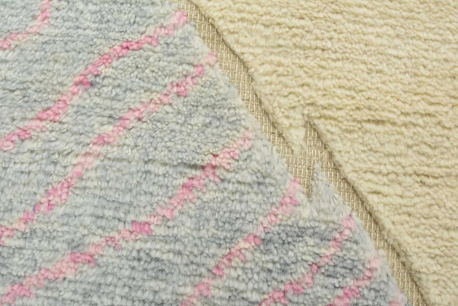 Moroccan Rug 9'1'' X 11'11'' Ivory Wool Contemporary Hand-Knotted Carpet - 8