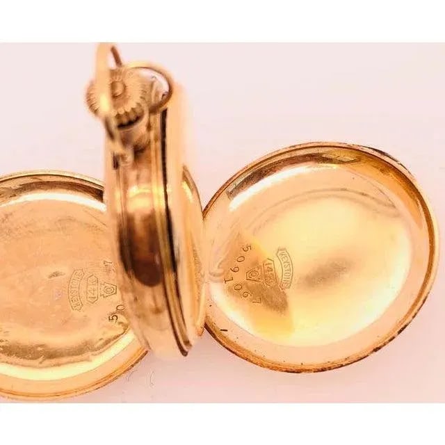 Antique Elgin 14 Karat Yellow Gold Pocket Watch - 2