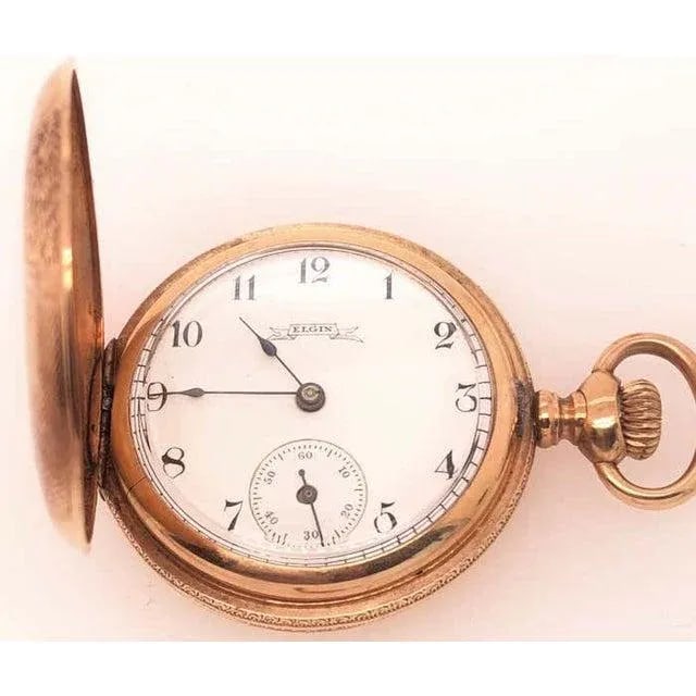 Antique Elgin 14 Karat Yellow Gold Pocket Watch - 5