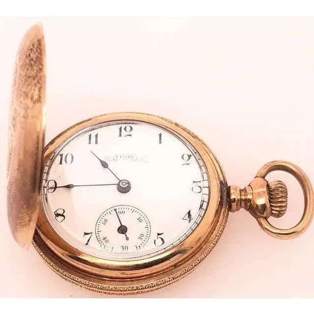 Antique Elgin 14 Karat Yellow Gold Pocket Watch - 7