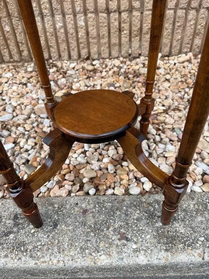 Antique Art Nouvelle Style 2 Tier Side Table - 5
