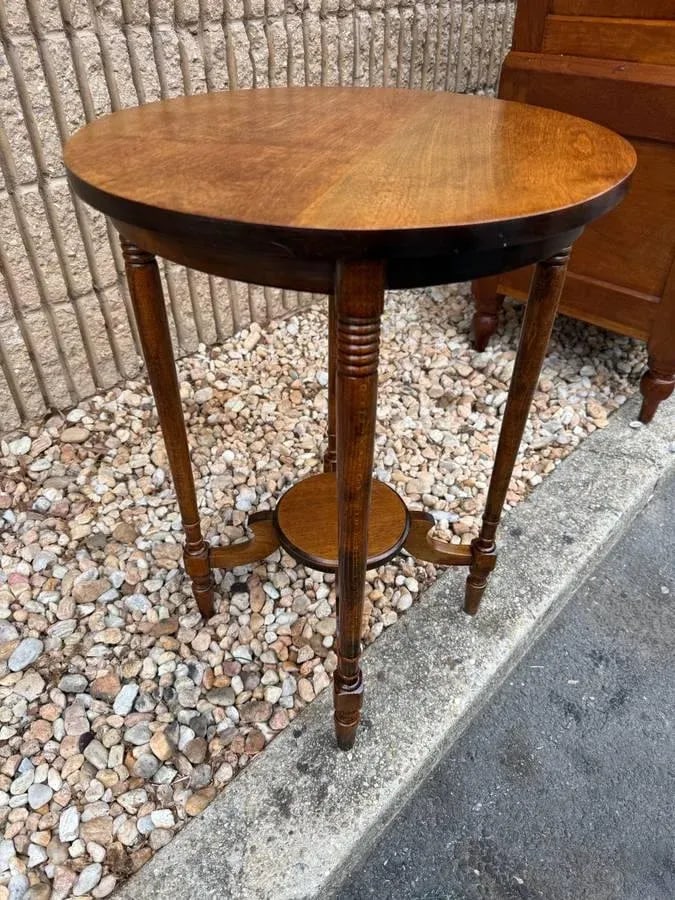Antique Art Nouvelle Style 2 Tier Side Table - 7