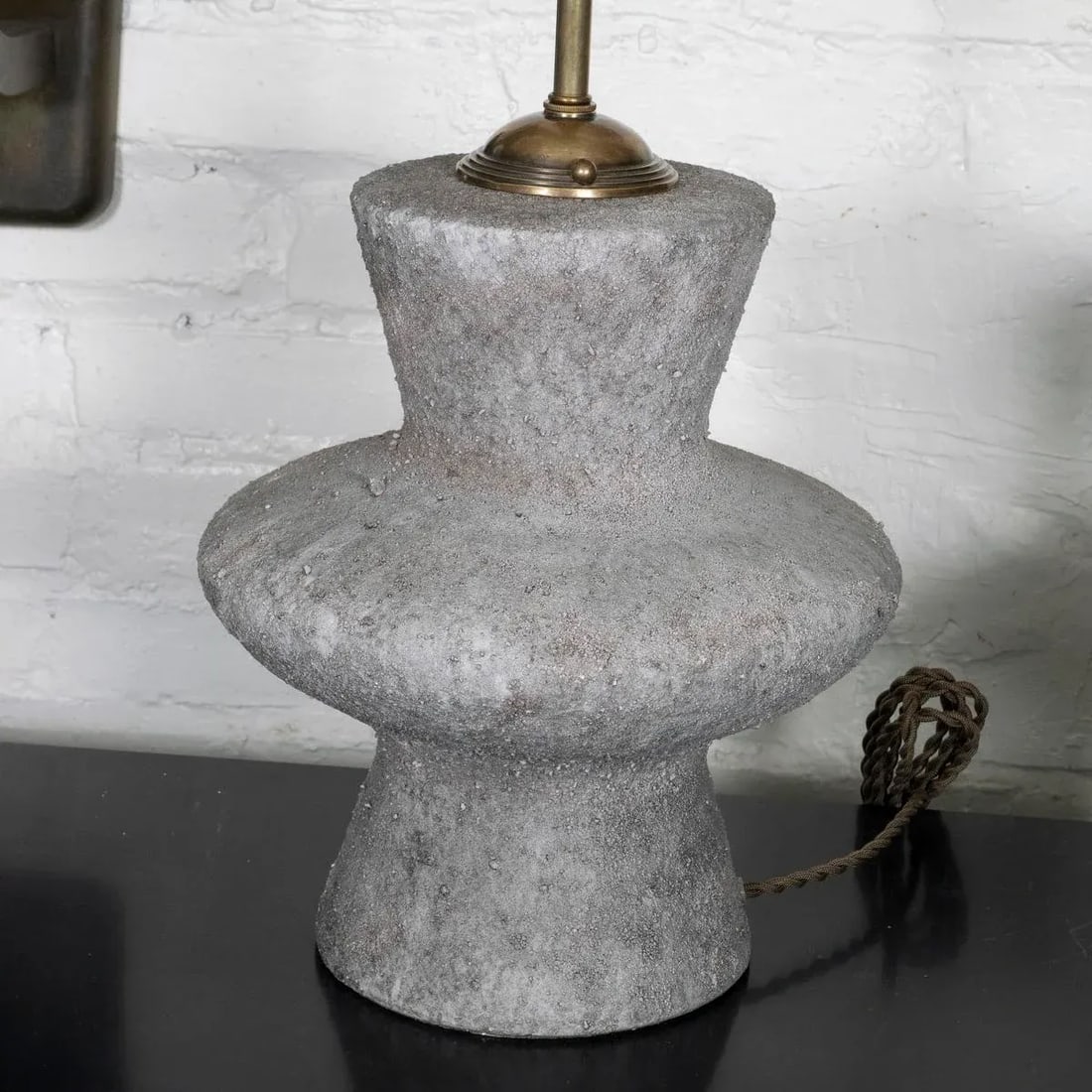 Pair of Gray Ceramic Table Lamps - 4