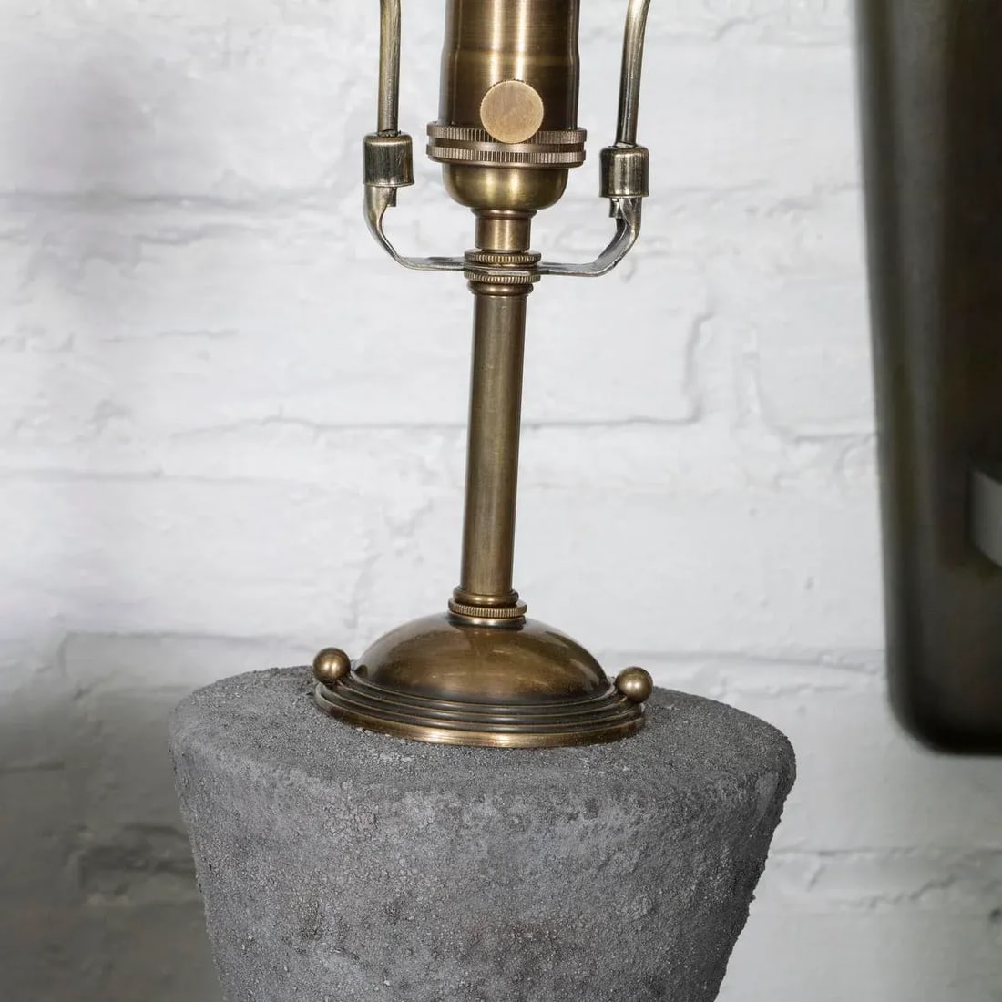 Pair of Gray Ceramic Table Lamps - 5