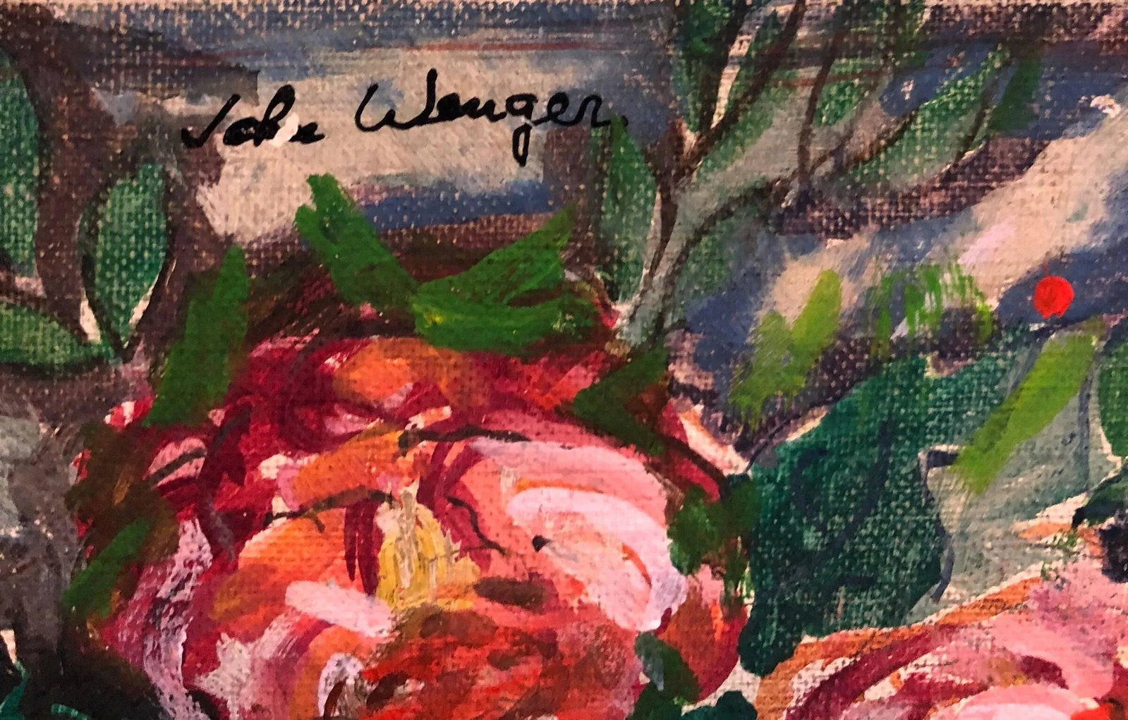 John WengerWild Flowers Vibrant Colorful Modernist Oil Painting - 5