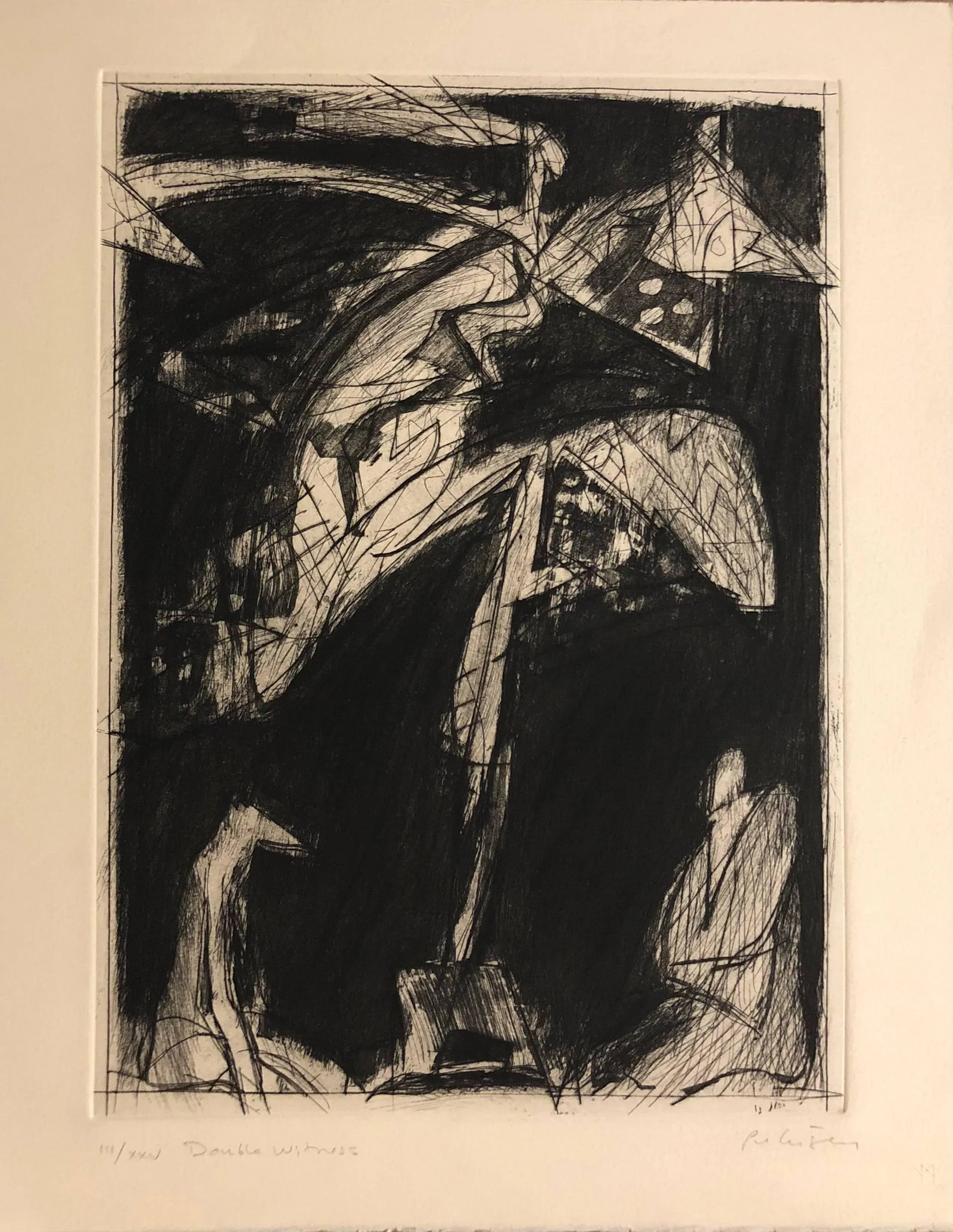 Will PetersenBeat Artist "Double Witness" Lithograph Etching Lakeside Studio Chicago - 2
