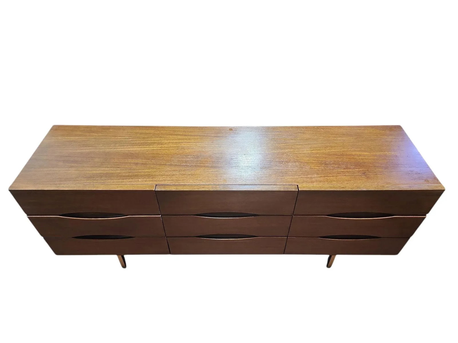 1950s Mid Century Modern Merton Gershun for American of Martinsville Triple Dresser Lowboy - 2