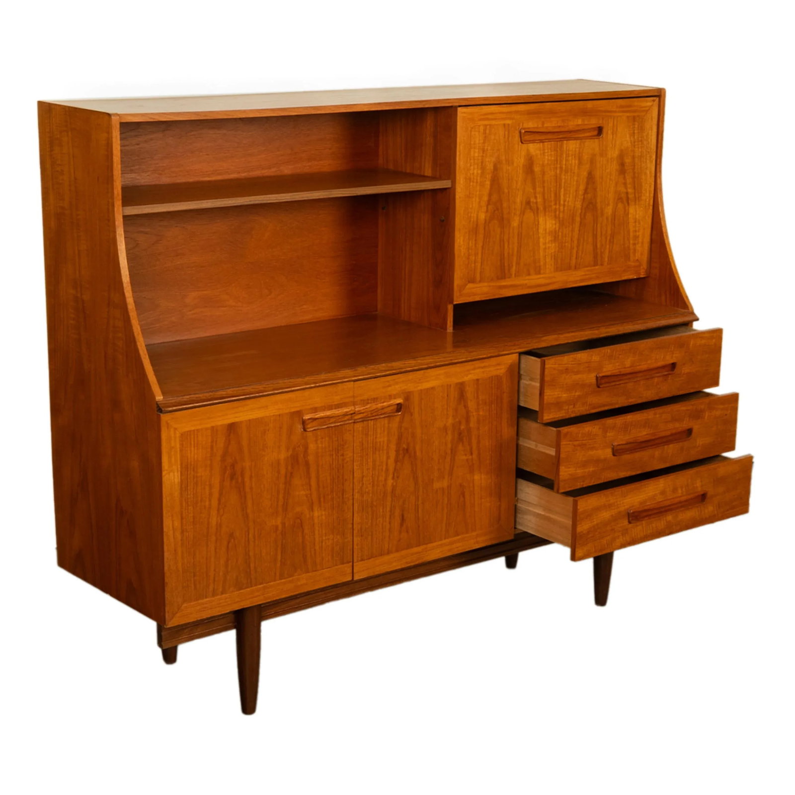 Mid Century Modern Danish Style Teak Credenza Bar Sideboard Buffet G Plan 1960s - 6