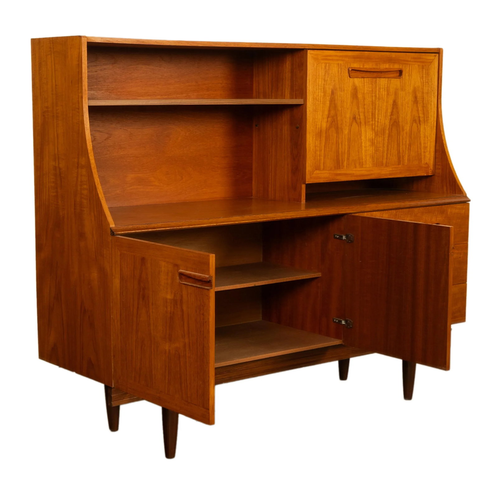 Mid Century Modern Danish Style Teak Credenza Bar Sideboard Buffet G Plan 1960s - 8