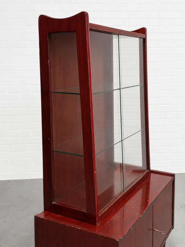 Mid Century Modern China Cabinet / Bookcase by Rajmund Halas for Jarocinska, Made in Poland, C. 1960 - 5