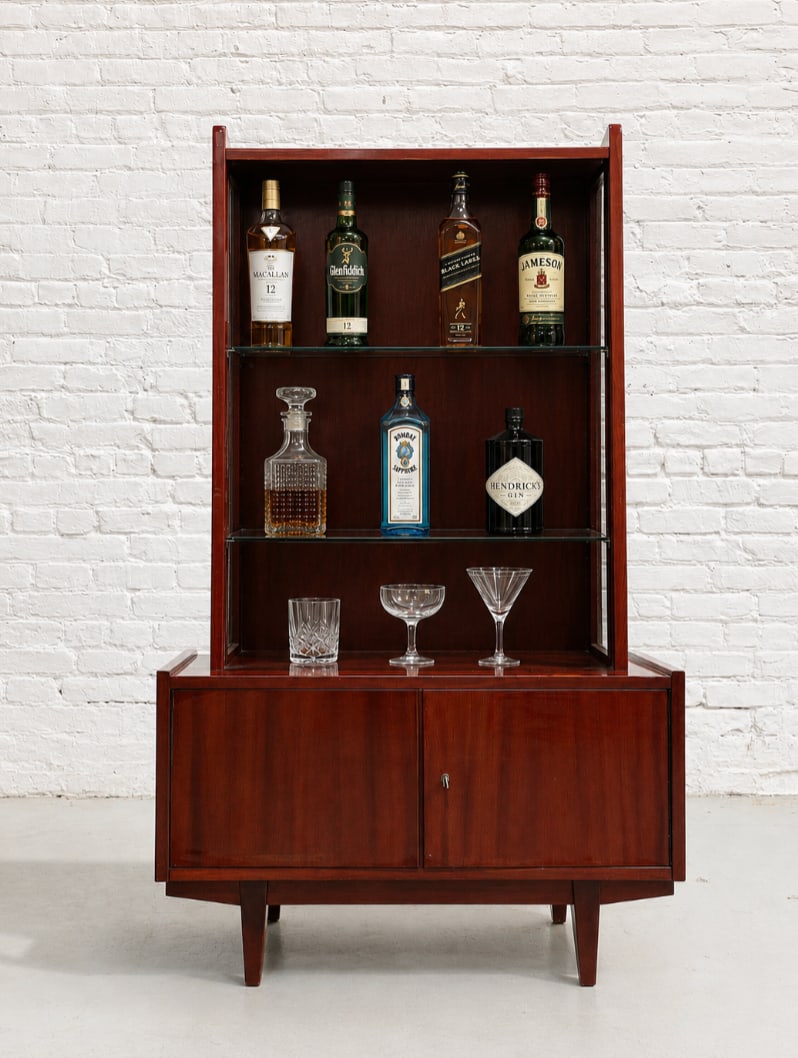 Mid Century Modern China Cabinet / Bookcase by Rajmund Halas for Jarocinska, Made in Poland, C. 1960 - 6
