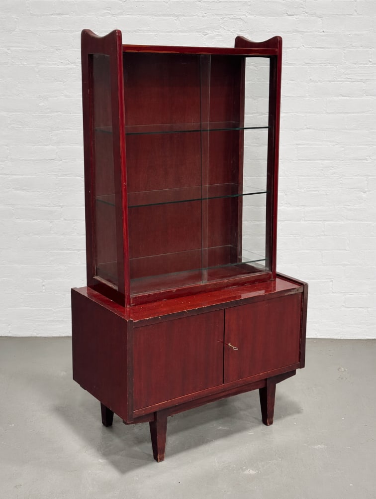 Mid Century Modern China Cabinet / Bookcase by Rajmund Halas for Jarocinska, Made in Poland, C. 1960 - 7