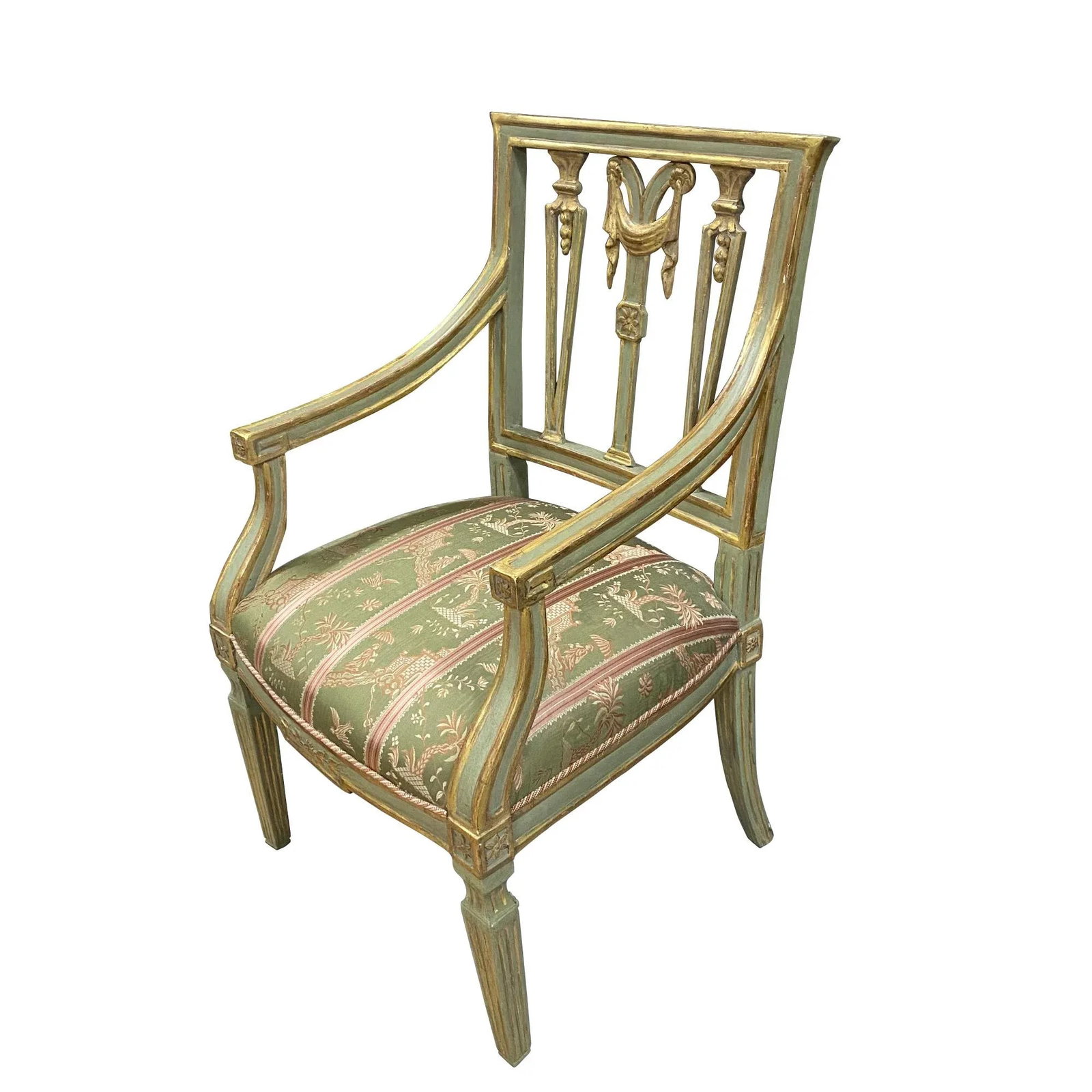 18th Century Italian Gilt & Painted Armchair - 2
