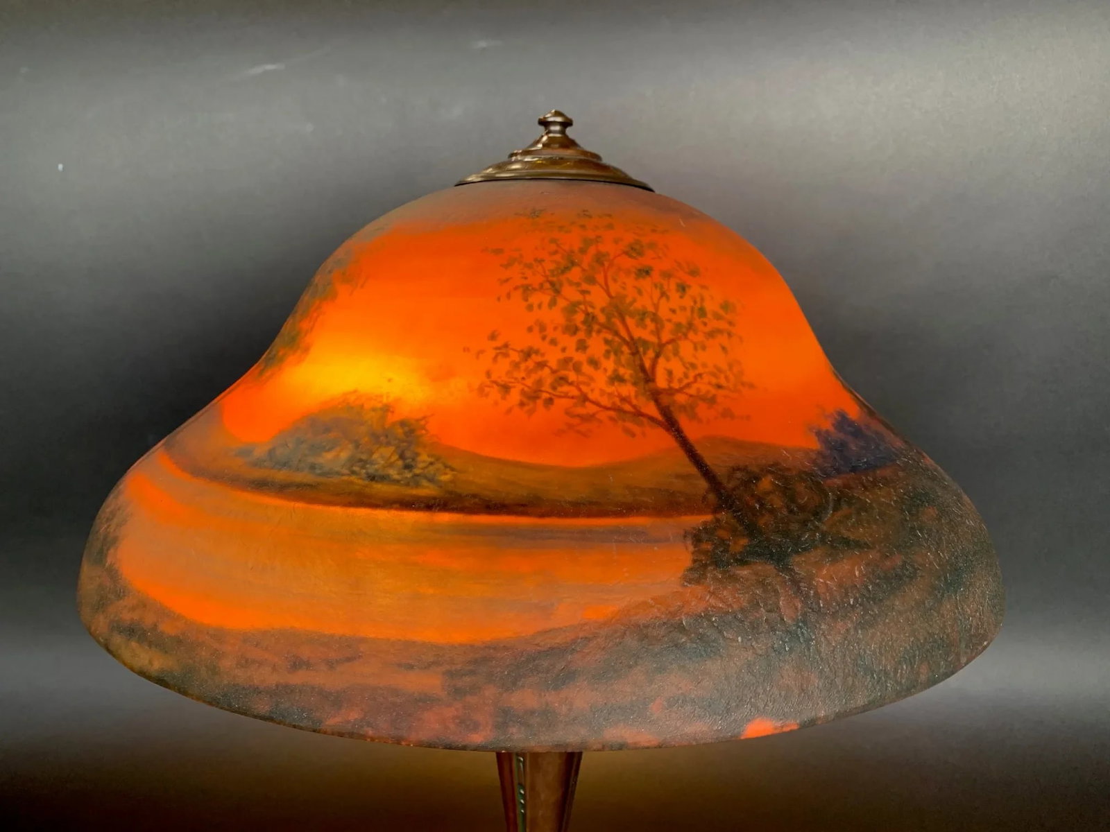 1920s Classique Sunset Landscape Table Lamp - 7
