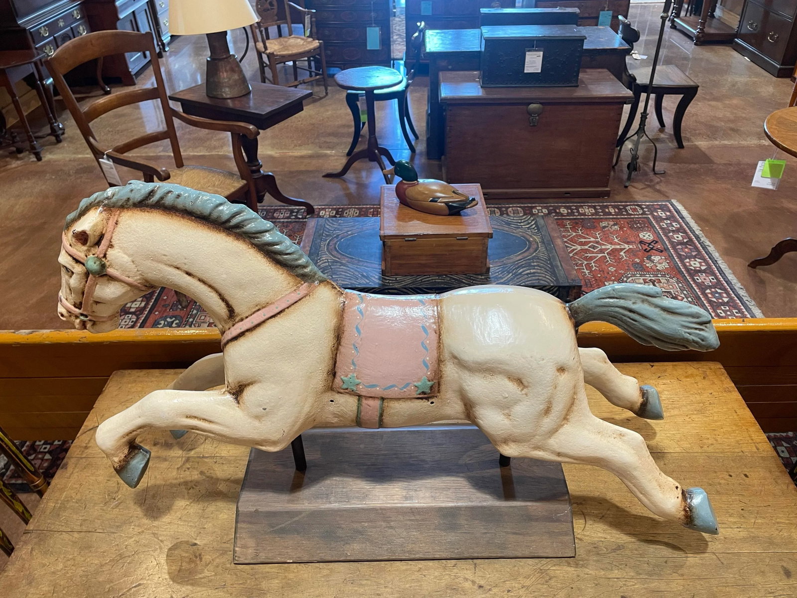 Restored Antique Iron Childâ€™s Carousel Horse, Circa 1915 - 2