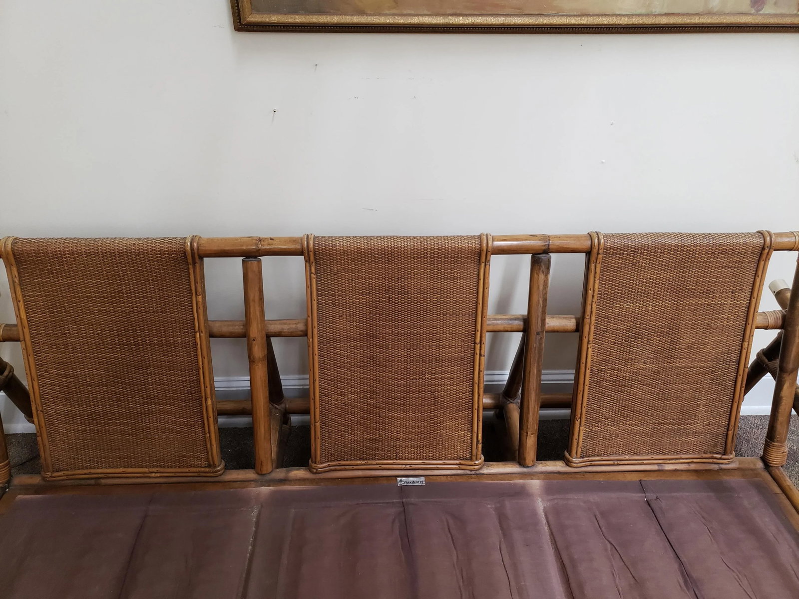 1950s Vintage John Wisner Ficks Reed Co. Far Horizon Rattan Sofa - 7