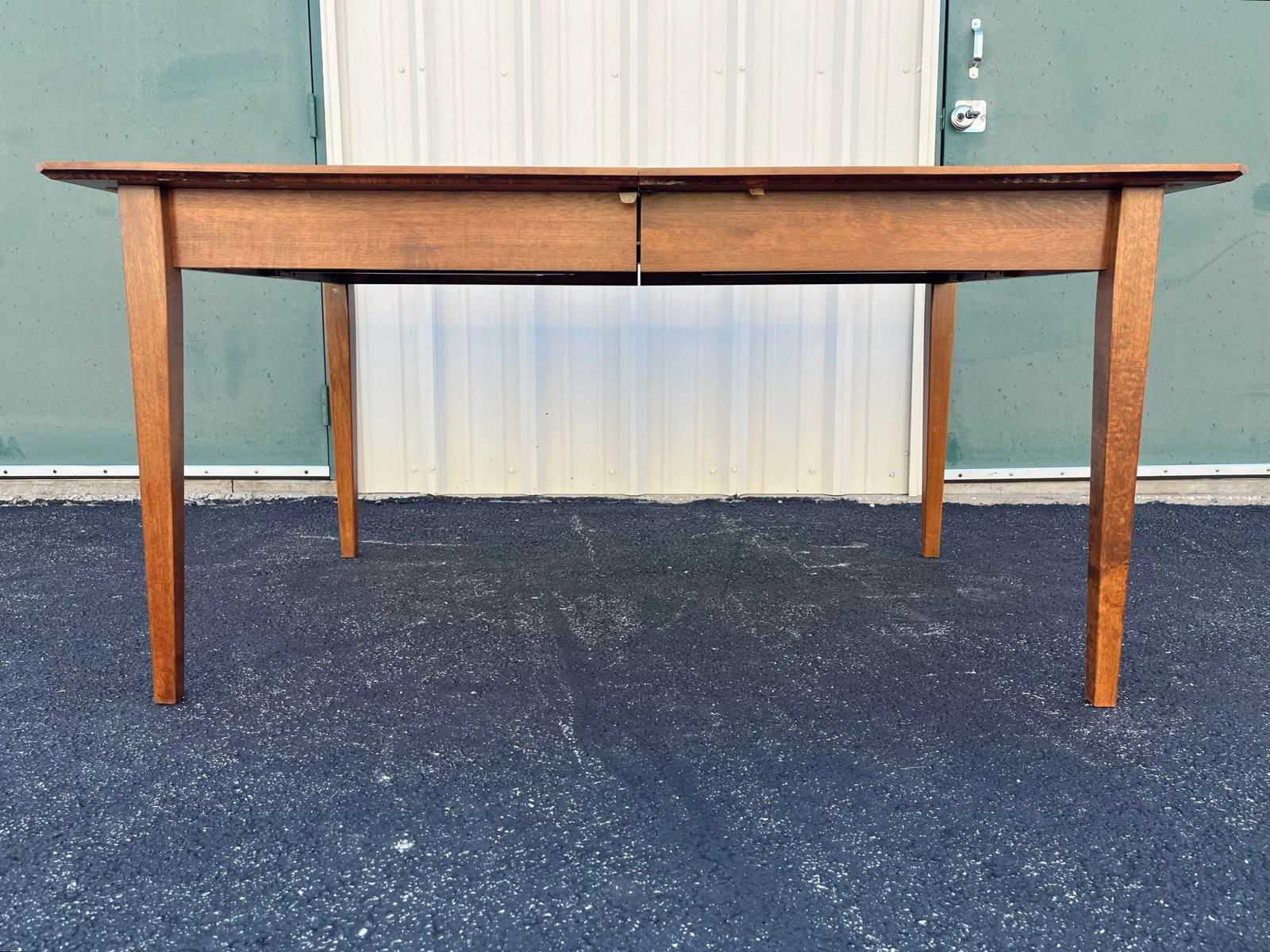 1990s Solid Cherry Farmhouse Kitchen Dining Table - 2