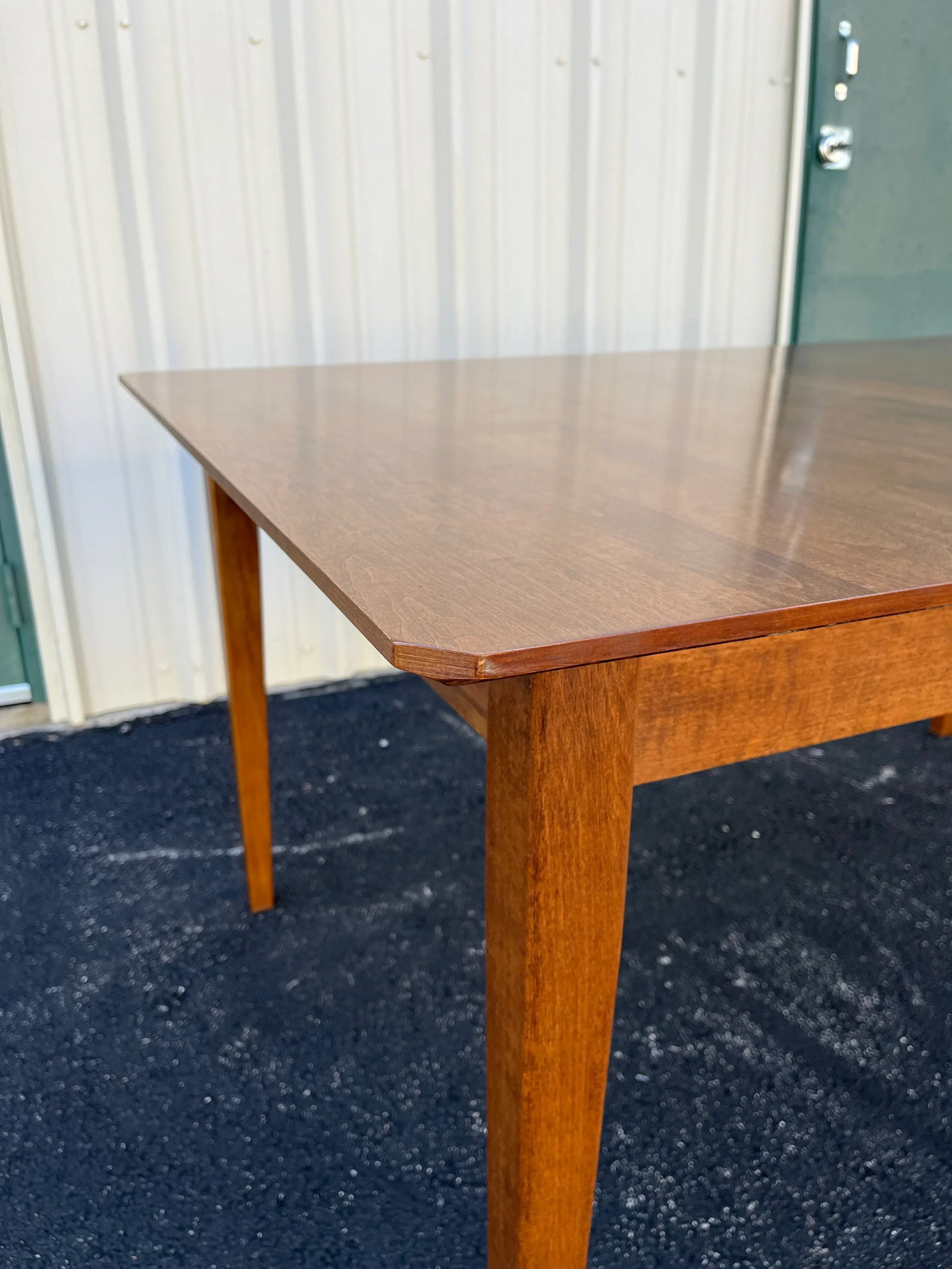1990s Solid Cherry Farmhouse Kitchen Dining Table - 7
