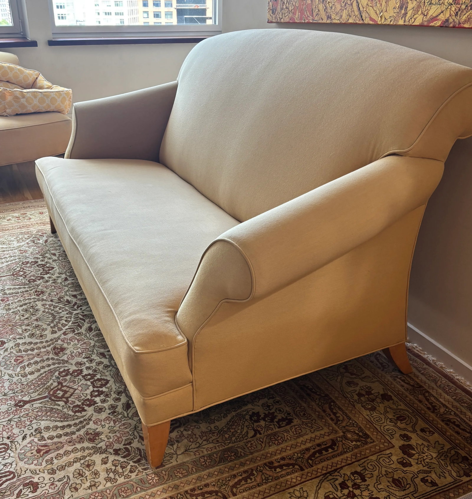 Todd Hase Sofa With Fan Back â€“ Custom Upholstered, Transitional Style, 2000 - 2
