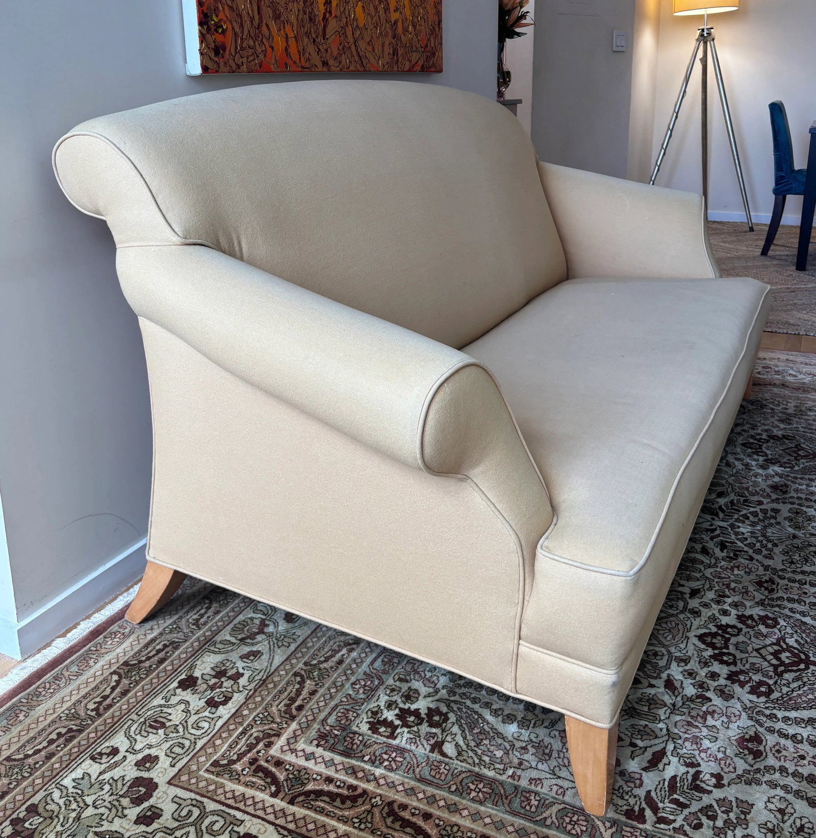 Todd Hase Sofa With Fan Back â€“ Custom Upholstered, Transitional Style, 2000 - 3