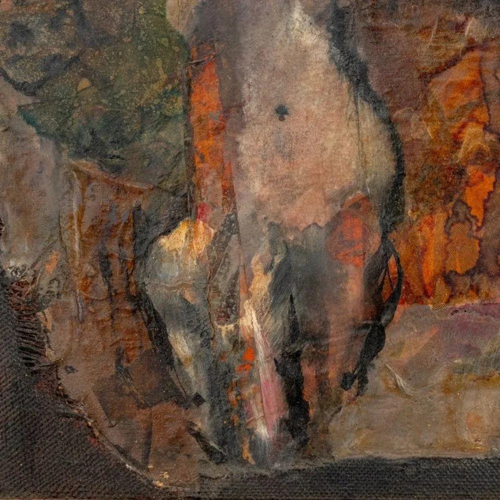 Elfi Schuselka Abstract Figural Mix Media Collage - 3